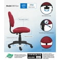 thumbnail image 2 of Boss Office Products B315-BY Beyond Basics Adjustable Office Task Chair without Arms, Burgundy, 2 of 11
