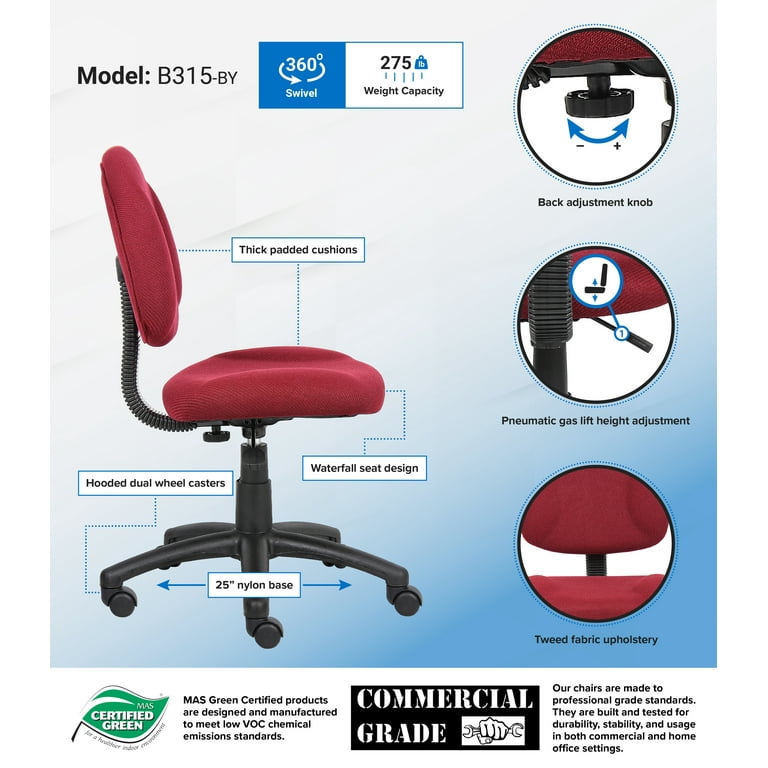 Typist chair without arms sale
