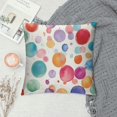 thumbnail image 2 of COMIO  Throw Pillow Covers Watercolor Polka Dot Circles Rainbow Colorful Square Pillowcase for Home Decor Sofa Car Bedroom Pillow case, 2 of 5