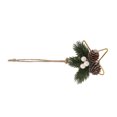 thumbnail image 1 of Handmade Unique Pine Cone Christmas Hanging Decorative Wreath,  Twine and Polyester, DIY Star String Lights, Multifunctional Room Decorations, 1 of 8
