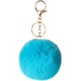 thumbnail image 1 of YISITIAN 8cm Pom Pom Keychains Faux Rabbit Fur Ball Keychain Car Keyring Fluffy Pompom Key Chains Key Holder Handbag Charms CJ919-91412, 1 of 9