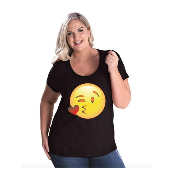 Normal is Boring - Women's Plus Size Curvy T-Shirt, up to Size 28 - Emoji Winky Face