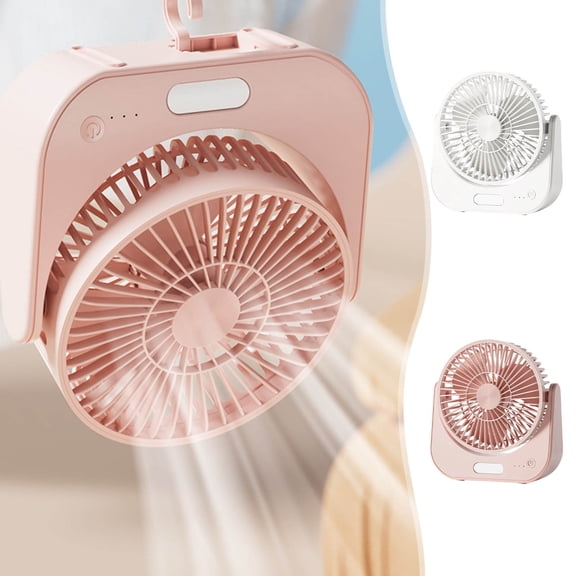 USB Desktop Fan 3 Speed Settings 2000mAh Rechargeable Portable Mini Fan with Type-C Quiet Personal Cooling for Office Home by PALIFEUR