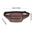 thumbnail image 3 of Elainilye Leather Waist Pack With Multiple Compartments, Sporty Fanny Pack Phone Carrier, Hands Free Belt Bag For Running Travel Festivals, 3 of 6