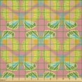 thumbnail image 2 of Ambesonne Butterfly Fabric by the Yard Microfiber, Flying Spring Animals, 2 Yards, Dried Rose Pastel Yellow, 2 of 2