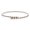 Silver with Black Diamond and Aurora Crystals, variant on X & O 14K Gold Plated Single Row Flex Bangle with White Crystals