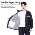 thumbnail image 3 of Injueey Traje impermeable con tira reflectante Ropa impermeable elástica Impermeable Traje de lluvia transpirable Ropa impermeable de doble Almacenamiento y organización del hogar XXXL, 3 of 6