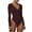 Wine, variant on Women's Bustiers & Corsets Strapless Corsets for Women Womens Shapeware Bodysuit Women's Long Sleeved Charming Basics Versatile Solid Color Fashion Tight Fitting Cutout Jumpsuit