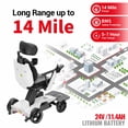 thumbnail image 4 of Height Adjustable Electric Wheelchair 15.7"–23.6" (Electric Lift), Portable Motorized Mobility Scooter, 14+ Miles Ranges(265LBS),3D Winged Headrest, 4 of 12