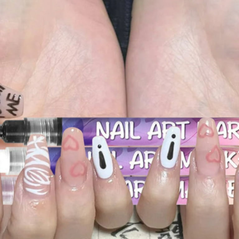 EBANKU Stylos Nail Art 3D Point Graffiti, Stylo à Pointes Dessin Peinture Liner Pinceau DIY Ongles Pour Nail Art Beauté Orner Manucure Outils Pour Halloween Noël (6 Colors