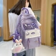 thumbnail image 4 of Mochila escolar para mujer, mochila para niña de secundaria, mochila de dibujos animados para estudiantes de secundaria coreana, de tercer a quinto grado y de sexto grado para escuela primaria, 4 of 6