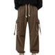 thumbnail image 1 of Puntoco Pantalones casuales largos para hombre Pantalones casuales de moda para hombre de color sólido con bolsillos cargo y cuerda elástica, 1 of 4