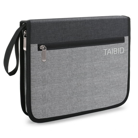 TAIBID Picnic Set Camping Cutlery Organizer 4 Person Dinnerware Set - 24pcs Eating Set with Plates,Spoons,Knives,Wine Opener,Forks,Napkins (Grey)