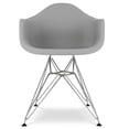 thumbnail image 2 of Aron Living Tower 18" Plastic and Chrome Steel Armchair in Gray, 2 of 5
