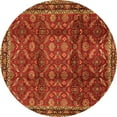 thumbnail image 1 of Ahgly Company Indoor Round Persian Orange Traditional Area Rugs, 5' Round, 1 of 1