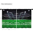 thumbnail image 3 of Sports Football Curtains for Boys Bedroom 42x63 Inch Boys Room Football Field Decor Soccer Curtains Small Short Curtain for Living Room Playroom 2 Panels Window Treatment Drapes, 3 of 6