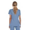 thumbnail image 2 of Grey's Anatomy Signature 2130 Women's Mock Wrap Scrub Top Ciel Blue XXS, 2 of 2