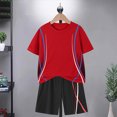 thumbnail image 2 of xaweyi Baby Boys Clothes Baby Boys 2PCS Summer Outfits Boys Letter Print Short Sleeve Top Shorts Set, 2 of 6