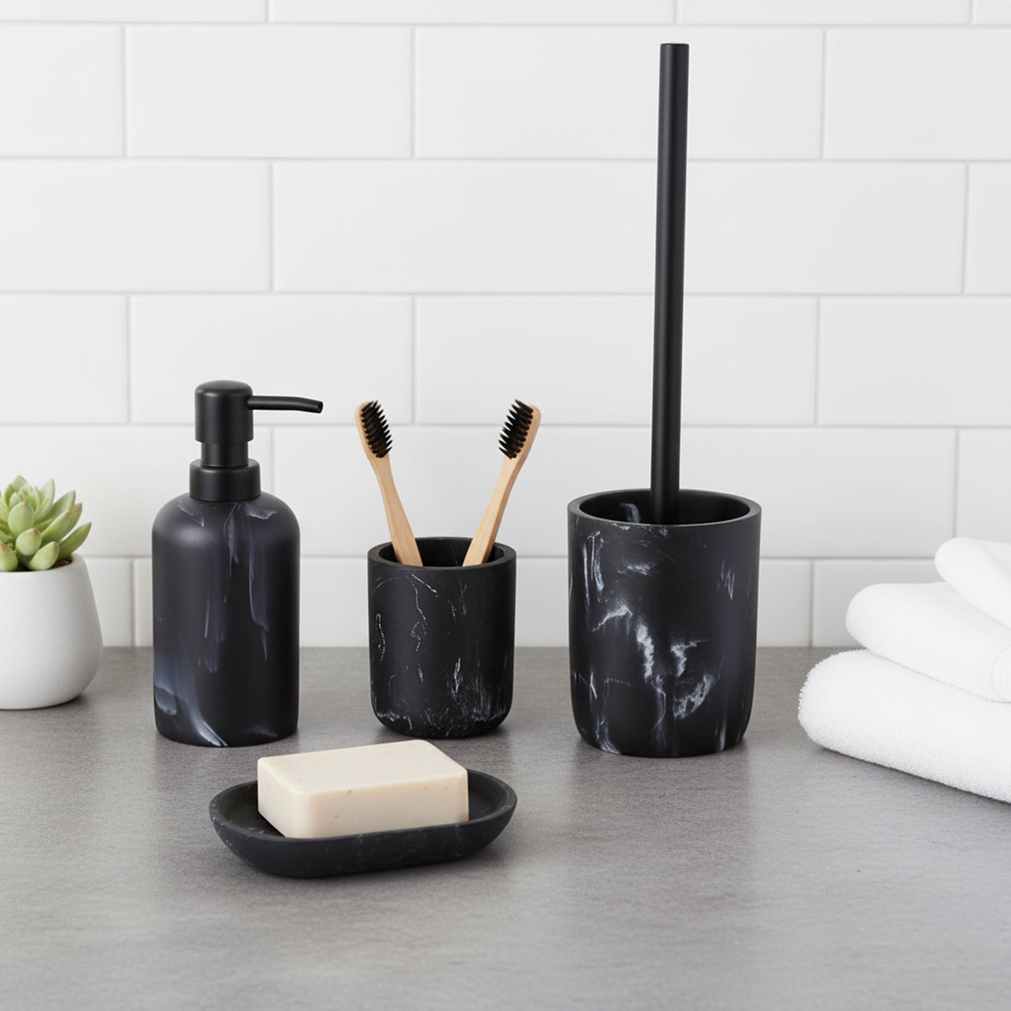 Evideco French home goods New Marble Matte 10 oz Commercial Soap & Lotion Dispensers