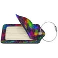 thumbnail image 2 of Disketp 4 Pcs Luggage Tag For Suitcase,Bright Universe Leather Baggage Tag With Stainless Steel Loop Privacy Cover For Women Men Girls, 2 of 5