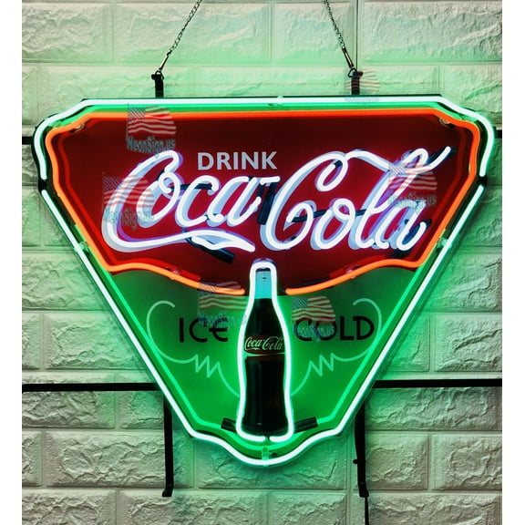 Queen Sense 20"x16" Drink Cola Ice Cold Neon Sign HD Vivid Printing Handmade Artwork Neon Light 120CCICVVD