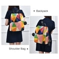 thumbnail image 4 of FORMRS Women's Travel Backpack Purse Anti-Theft Hidden Pockets Casual Shoulder Bag, Minimalist Triangles, 4 of 7