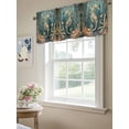 thumbnail image 6 of Seahorse Underwater World Valances for Windows, Rod Pocket Kitchen Valance Curtains - Soft & Washable Small Window Treatment for Living Room,&nbsp;Bathroom, Seabed Retro Coral, 54x18inch, 6 of 9