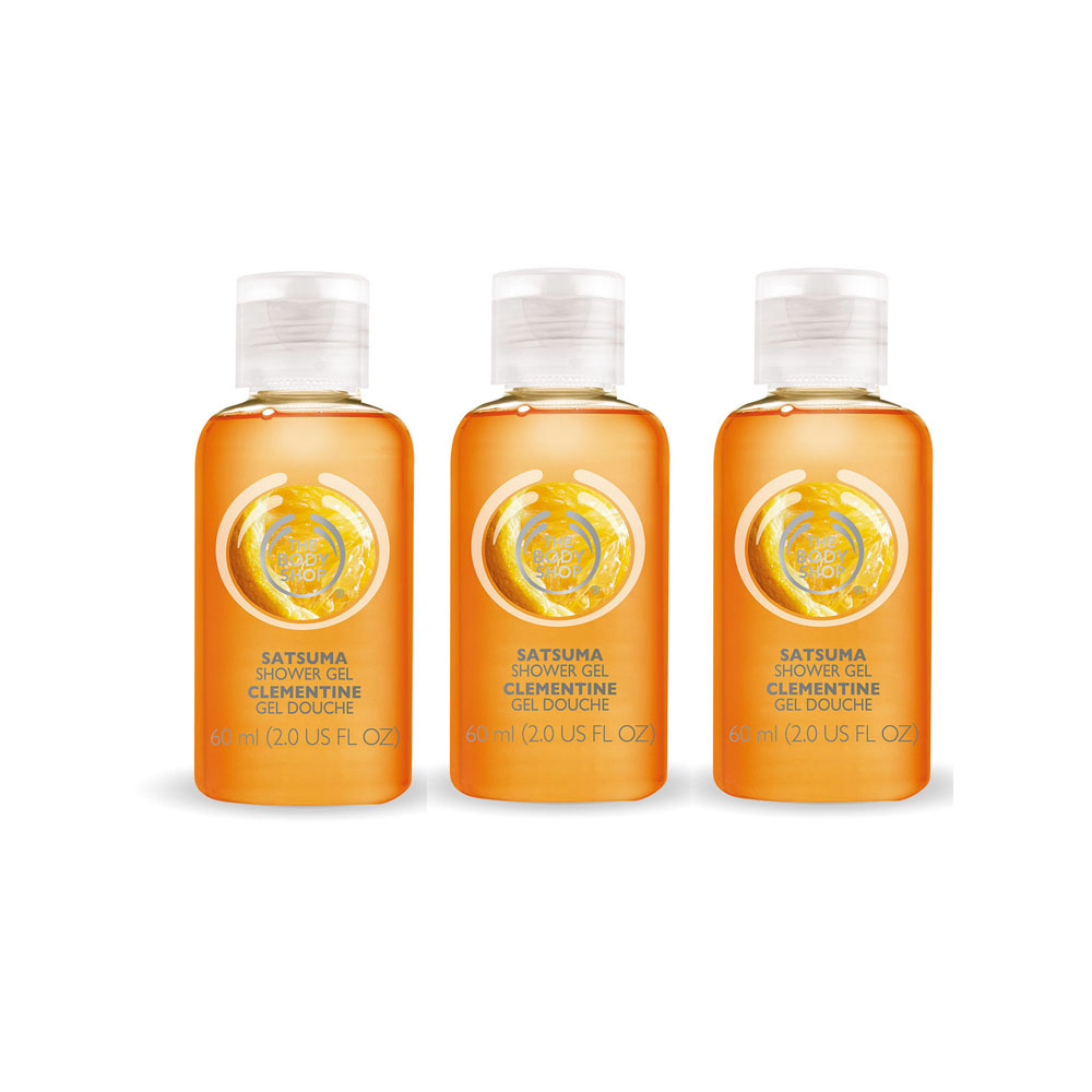 The Body Shop Satsuma Mini Shower Gel (Pack of 3)