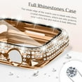 thumbnail image 4 of 2-in-1 Waterproof Bling Case Compatible for Apple Watch Screen Protector 40mm 41mm 42mm 44mm 45mm 46mm Ultra 49mm Series 10 9 8 7 6 5 4 SE 2, Glitter Rhinestone Face Cover for iWatch Accessories, 4 of 7