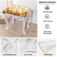 thumbnail image 5 of ZUXONGSY Sunflower Pumpkin Stool Covers Rectangle 2 Packs Saddle Seat Cover with Elastic Bands Vanity Stool Cover for Wooden Metal Bench Spandex Chair Cover Stretch Slipcovers, 5 of 7