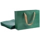 thumbnail image 1 of Bolsas de papel para compras de 10,5 x 7,8 x 3 pulgadas, bolsas de regalo medianas, bolsas con asa para venta minorista, bolsas de mercancía, bolsas kraft verdes, 1 of 9