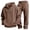 Brown, variant on SERTGUTR Boys' Waffle Knit Hoodie Pullover Quarter Zip Kangaroo Pocket Elastic Waist Sweatpants 2 Piece Set Relaxed Fit Warm Winter School Outdoor Wear