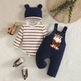 thumbnail image 2 of mgoYE Baby Boy Clothes Long Sleeve Tops Funny Overall Adjustable Suspender Pants Outfit Set 6-12 Months, 2 of 9