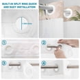 thumbnail image 3 of No Hook Shower Curtain with Built-in Rings - Green Tropical Coconut Tree Washable Waterproof Fabric Bathroom Curtains for Hotel,Rentals, Stall 48 X 72 Inch , Summer Beach Palm Tree Beige, 3 of 9