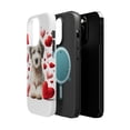 thumbnail image 2 of DistinctInk Tough Case for Apple iPhone 15 PRO (6.1" Screen), Compatible with MagSafe Charging - Valentine's Day Bedlington Terrier Puppy, 2 of 6