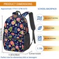 thumbnail image 3 of Pioneer Flower Floral Print Pattern 17" School Backpacks for Teens,Waterproof Oxford Fabric,S-Shape Padded Straps for School,Travel,Hiking,Camping, 3 of 5
