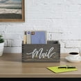 thumbnail image 3 of MyGift Rustic Gray Wood Tabletop Decorative Mail Holder Box, 3 of 6