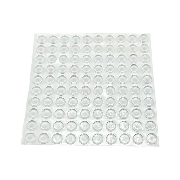 100-Pcs Clear Silicone Cabinet Door Bumpers - Self-Adhesive, Noise-Reducing, Protective, for Kitchen Furniture Drawers Doors