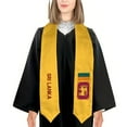 thumbnail image 3 of More design Graduation shawl Sri Lanka Flag & United States Flag Stole Sash Honor Study Aboard International Students, 3 of 9