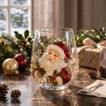 thumbnail image 2 of Christmas Stemless Wine Glasses, Embossed Holiday Tumbler Cups for Party, Festive Table Decor, 2 of 5