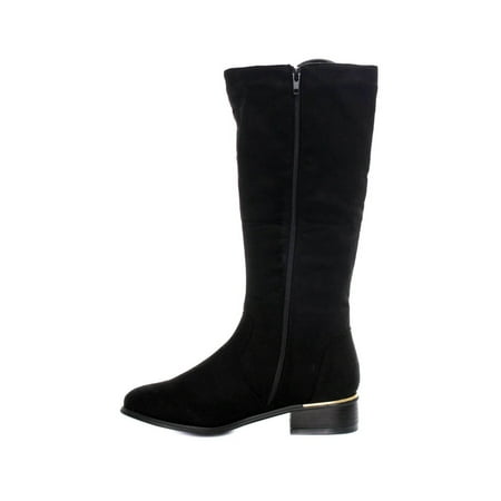 Soho Shoes Women's Vegan Suede Knee High Wide Calf Leg (Best Vegan Boots For Winter)