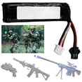 thumbnail image 6 of NUAHRHY 7.4V 2000mAH LJ451865 Battery Pack for Electric Water Pistol Polymer Lithium Battery for Electric Water Ball Beads Gel Blaster Pistol Toys Replacement Battery with SM Connector, 6 of 10