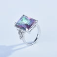 thumbnail image 3 of Women's Vintage 925 Sterling Silver Multicolor Zircon Ring Gemstone Ring Gift Jewelry, 3 of 3