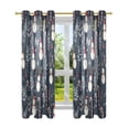 thumbnail image 7 of Yayeee Window Curtains Light Filtering 63"x42" Grommet Panel Pair Home Living Room Decor, Jolly Snowman, 7 of 7