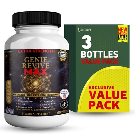 GreenVify Genie Revive Max – Daily Energy & Active Lifestyle Support Supplement