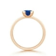 thumbnail image 2 of ANGARA Natural 1 Ct Semi Bezel-Set Sapphire Solitaire Engagement Ring in 14K Rose Gold for Women (Size-6mm) | September Birthstone, Anniversary, Jewelry Gift for Women | Natural Blue Sapphire Ring, 2 of 9