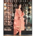 thumbnail image 5 of Party Wear Indian Designer Salwar Kameez Suits Pakistani Sewn Trouser Pant Dress ( Orange, XXS - 34 ), 5 of 5