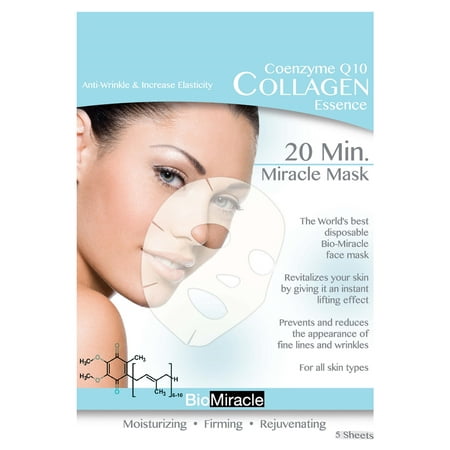 Biomiracle Anti-Aging Moisturizing Collagen Face Masks, 5 Ct