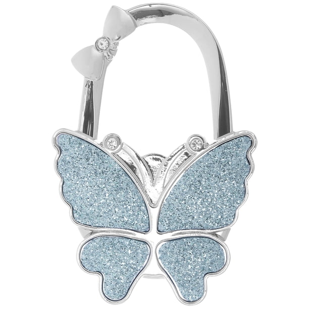 Colgador de monedero de mesa, gancho para bolso de mesa, gancho para bolso con forma de mariposa