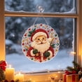 thumbnail image 5 of Christmas Santa Pearl Rhinestone Diamond Painting Hanging Ornament Handmade Bead Craft Decor 25x25cm, 5 of 8